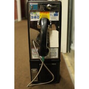 Vintage GTL Payphone Pay Phone Volume Push Button 80's 90's Man Cave Garage Deco